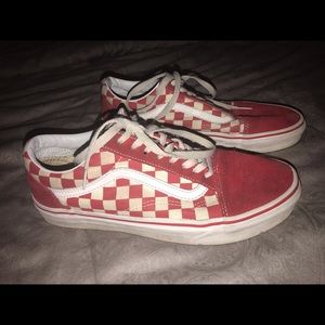 Vans Old Skool Primary Check red/white